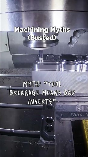 Machining Myth: Tool breakage means bad inserts.