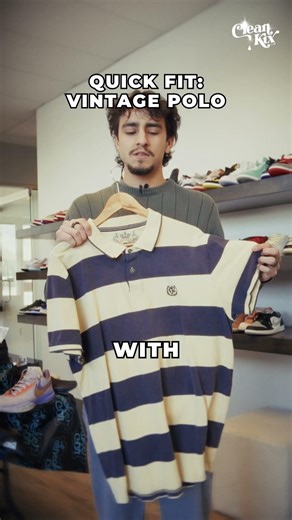 Quick Fit: Striped Vintage Polo — Blue & Tan Done Right 🔵🤎