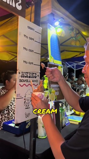 An ice cream stretching competition—the last one s