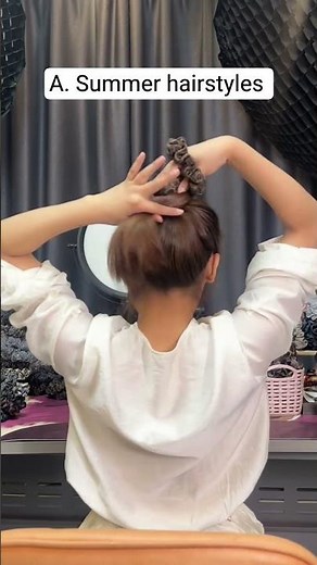 How to tie a bun that won't fall off no matter how hard you shake it! #hairaccessories #bun