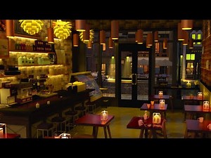 The Atmosphere of a Coffee Shop on a Rainy Night, jazz music, and the sound of rain.- 8 Hours