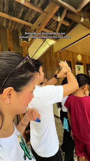 Supportive Boyfriends at Family Reunion