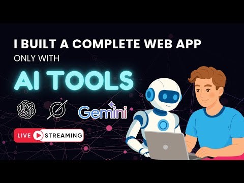 Building a Full Web App ONLY With AI Tools — Live Coding Stream || #codervivek #livestream