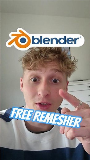 Blender Free Remesher 🔥 #blender #3dart #blender3d #tutorial #blendertutorial