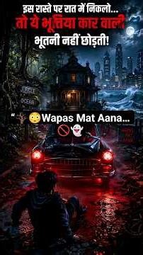 😳🪾Raat Mein Is Raste Par Mat Jana 😱🚗”#shorts #horrorstories #cartoon #jungleteror #animation #facts