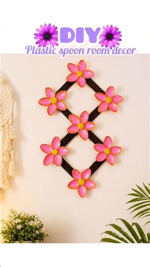 DIY plastic spoon amazing room decor easy craft idea cardboard