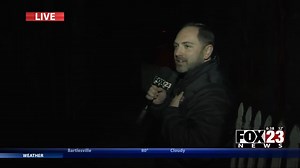 44K views · 642 reactions | We got a good laugh out of this 藍藍 Scott got spooked this morning at the Psycho Path Haunted Attraction in Sperry! >>> bit.ly/3UvCehE | FOX23 News | Facebook