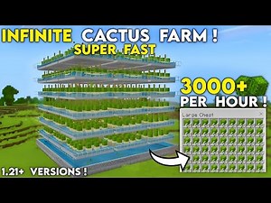 BEST 1.21 AUTOMATIC CACTUS FARM in Minecraft Bedrock!