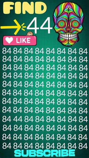 Find Number 44 in 3 Seconds! Only Geniuses Can 👀🔥