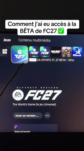 J’ai enfin accès à FC27… Voici comment ✅ #fc27 #betafc27 #ultimateteam #easports #fut27