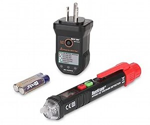 HURRICANE Non-Contact Voltage Tester and Receptacle Tester Kit, Electrical Socket Voltage Tester/12-1000V AC Voltage Detector Pen, and GFCI Outlet Tester/Receptacle Tester for Standard 3-Wire 120V