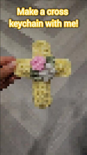 Make a Cross Keychain With Me! #crochet #cross #amigurumi #entertaining