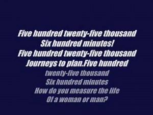 Rent - Seasons Of Love Lyrics