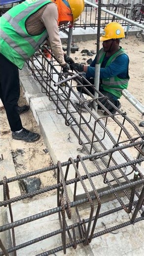 Ground Beam installation rebar 🚧 #worker