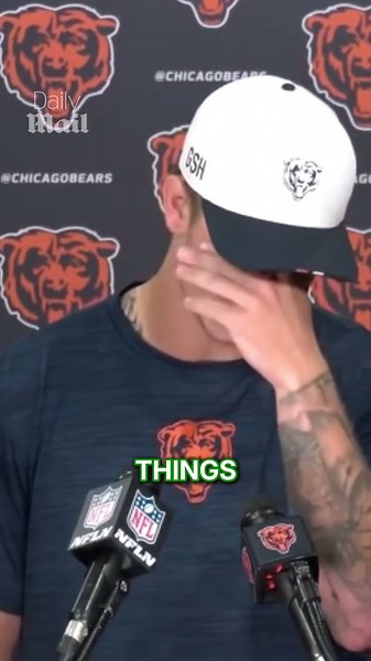 Chicago Bears quarterback Tyson Bagent broke down in tears at an emotional press conference to mark