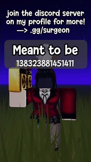 🖤| “Meant To Be” Music Id | Roblox Music Code #roblox #robloxbypassedaudios #meanttobe #fyp