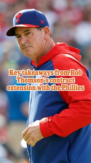 What does Rob Thomson’s contract extension mean for the Phillies? The Inquirer’s Lochlahn March provides some key takeaways.  and  by Lochlahn March / Staff ✂️ by Jeremy Shover / Staff  by Jose F. Moreno / Staff, Heather Khalifa / Staff file, and Lynne Sladky / AP #phillies #mlb #robthomson #baseball #ringthebell #reels #foryou #fyp | Philly Sports | Facebook