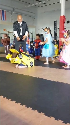 Kid Shows Off Homemade Car Robot Costume 😱🚗 #shorts