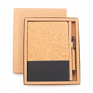 [Hot Item] Premium Stationery Gift Luxury Journal Soft Wood Notebook Set with Pen