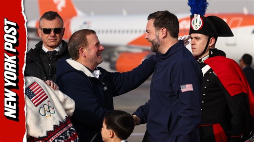 JD Vance greets US Olympic team in Italy