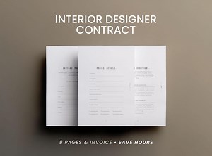 Interior Decorating Contract Template: Editable Agreement for Home & Property Styling - Etsy