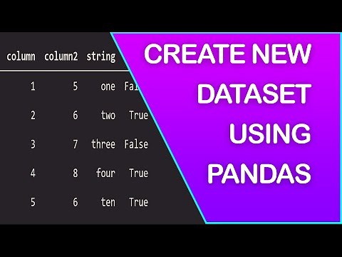 How to create dataframes and dataset in pandas using python with column names