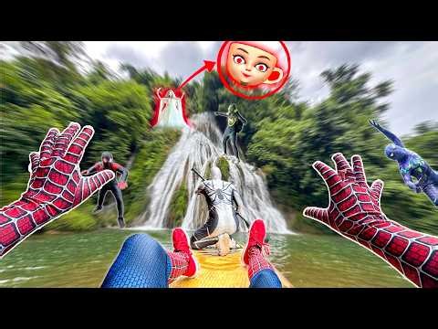 BRIDE Serbian " Ballerina Cappuccina " vs 6 Spider-Man Bros in Abandoned Arena ( Sad Story POV )
