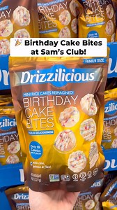 🎉 How good do these Drizzilicious Birthday Cake Bites mini rice cakes look?! One serving has 21 pieces and is ONLY 90 calories! So excited to try! Just $5.48! #samsclub #healthysnacks #birthdaycake #ricecake | Sam’s Club Lovers