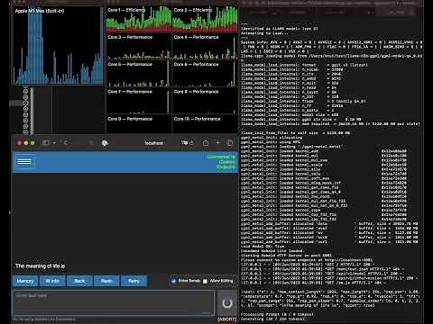 koboldcpp runs LLaMA 65B ggml q4_0 using Apple MPS Inference