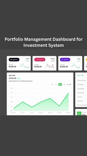 Investment Dashboard for Smarter Portfolio & Wealth Management