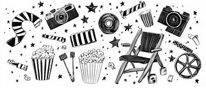 Cinema Movie Icons Set Cartoon Style Stock Photos - Free & Royalty-Free Stock Photos from Dreamstime