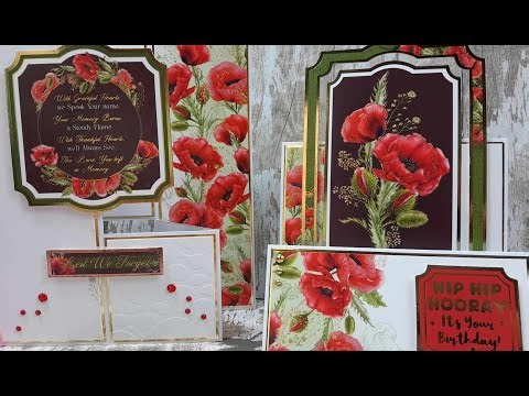 Cardmaking with Hunkydory's Everlasting Poppies Collection - Lest We Forget