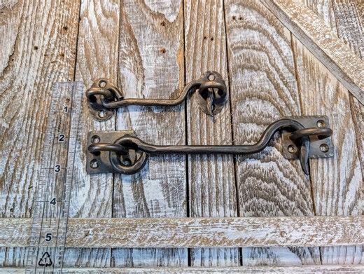 Hand Forged Hook and Eye Latch: Heavy Duty Wrought Iron Gate Lock - Etsy