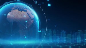 Global Digital Connectivity and Network Icons