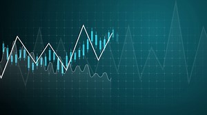 Digital Background With Moving Financial Stock Motion Graphics SBV-349026794 - Storyblocks