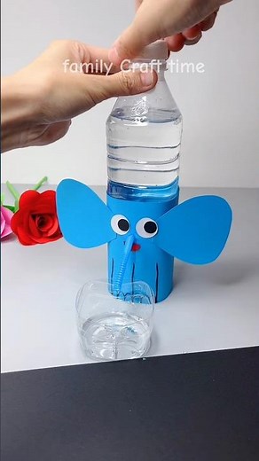 "DIY Elephant Water Dispenser | Fun Craft with Kids Using a Beverage Bottle"