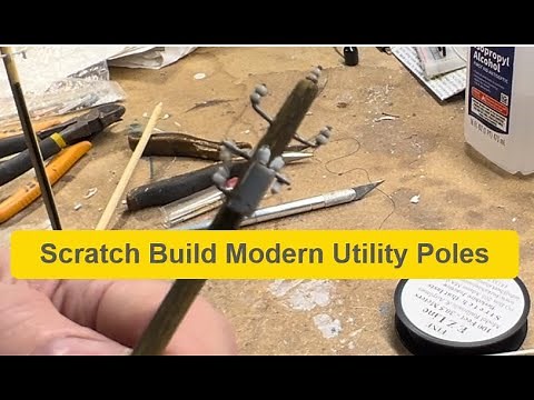 How to Scratch Build Modern HO Scale Utility Poles