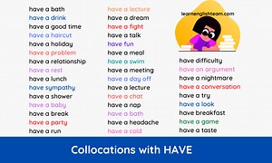 Useful Collocations with HAVE ✓