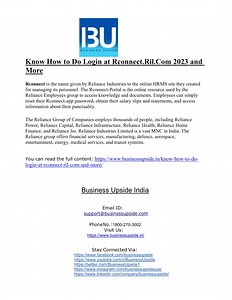 Know How to Do Login at Rconnect.Ril.Com 2023 and More - SlideServe