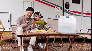 INNO STAGE 2 PACK Collapsible Water Container 5.3 Gallon with Spigot, Camping Water Storage Carrier Jug for Outdoors Hiking, Foldable Portable Water Canteen