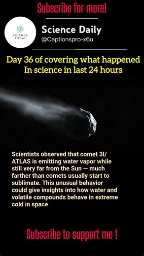 A Distant Comet Sheds Water Vapor #shorts #science