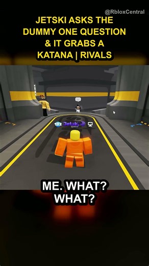 jetski asks the dummy ONE question & it grabs a KATANA | RIVALS #Shorts