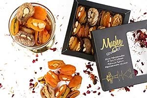 Gourmet Dried Fruit Gift Basket, Wine Snacks, Holiday Variety Food Tray 350g ℮ 12.5oz, Healthy Snack Box, Great Snacks for Mother, Father Day, Birthday, Corporate Gifts, Family, Easter - MUGHE GOURMET