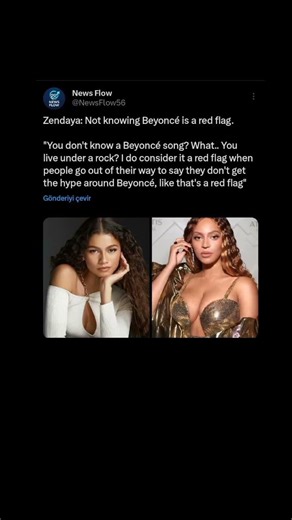 Zendaya’s Brut Interview: Why Not Liking Beyoncé is a RED FLAG 🚫👑 #beyonce #zendaya #shorts