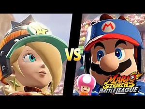 Mario Strikers Battle League Team Rosalina vs Team Mario in Royal Castle