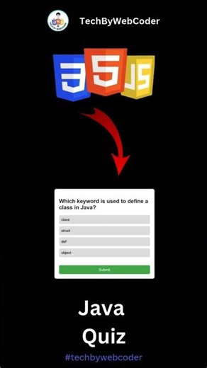 Day 28: How To Build a Java Quiz Using HTML, CSS & JavaScript (For Beginner)