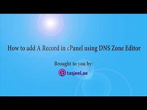 How to add A Record in cPanel using DNS Zone Editor with tasjeel ae