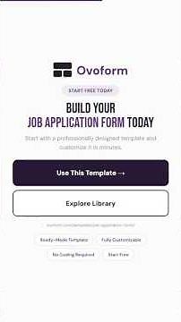 Job Application Form Template | Collect Applications Faster #JobApplicationForm #HiringForm #aitool