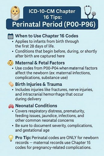 ICD-10-CM Tip: Chapter 16