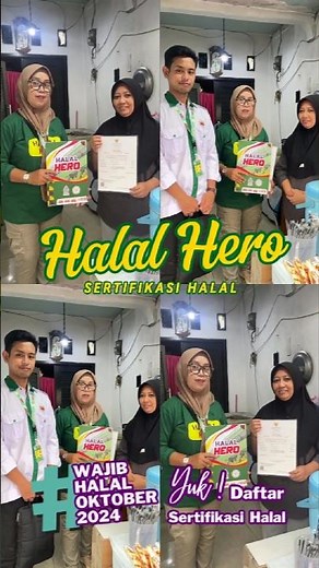 Penyerahan Sertifikat Halal dari Team Halal Hero kepada Pelaku Usaha Es Teh #sihalal #ptsp #halal